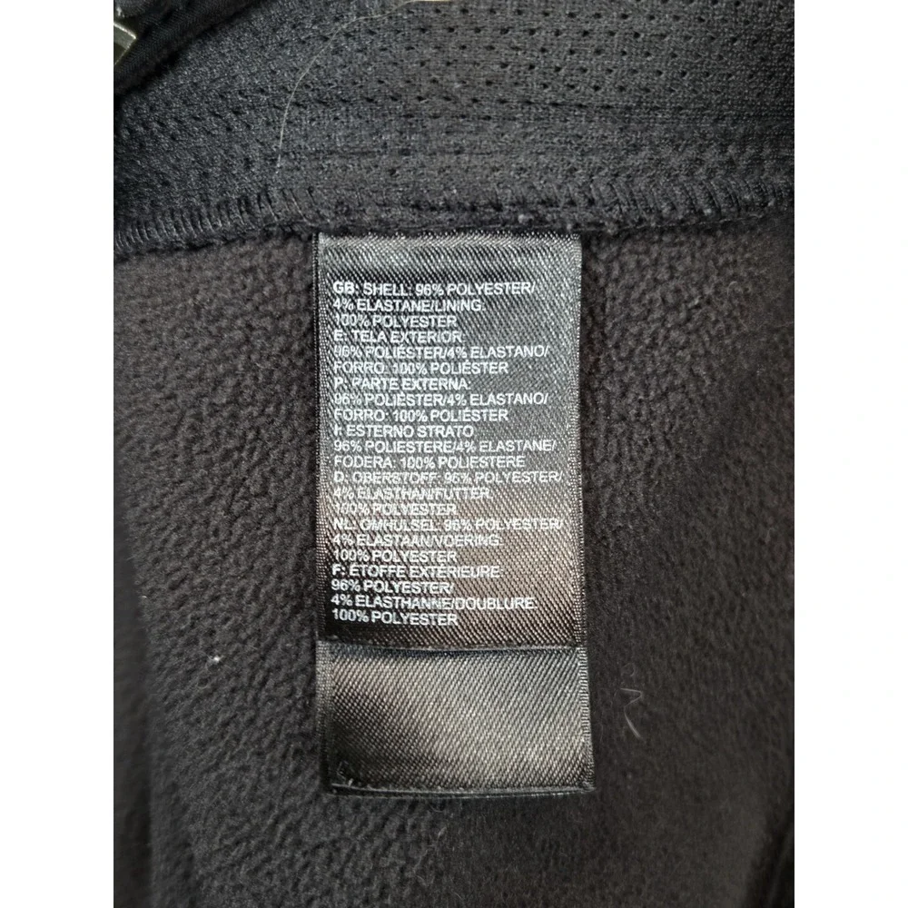 North Face Soft Shell Jacket Mens 3XL Black Windbreaker Fleece Lined